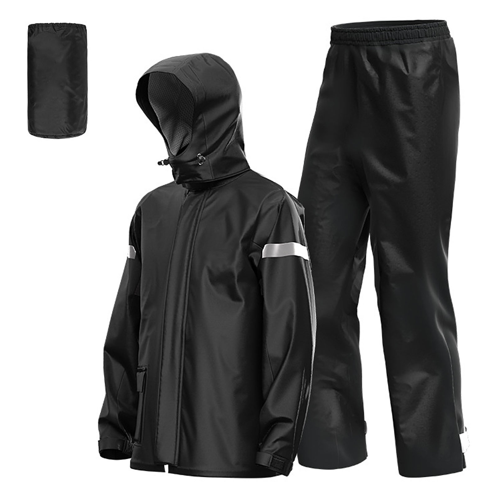 Motorcycle Gear Jacket And Pants - Motorrad-Regenanzug für Herren, reflektierend, wasserabweisend, Regenjacke