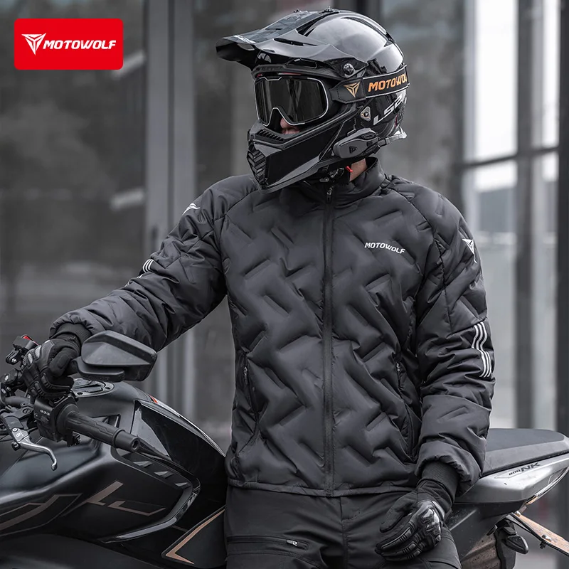 Motorrad-Daunenjacke, Winter,  – Motorcycle Gear White Bewertung und Preis