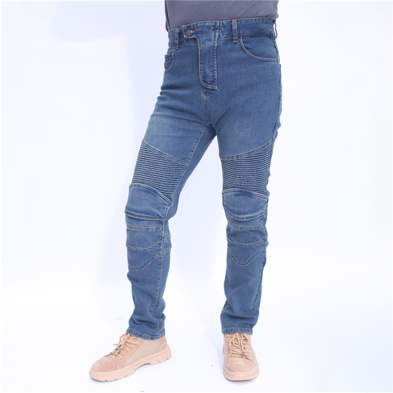 Männer Jeans Stickerei Motorra – Motorcycle Gear Testing Bewertung und Preis