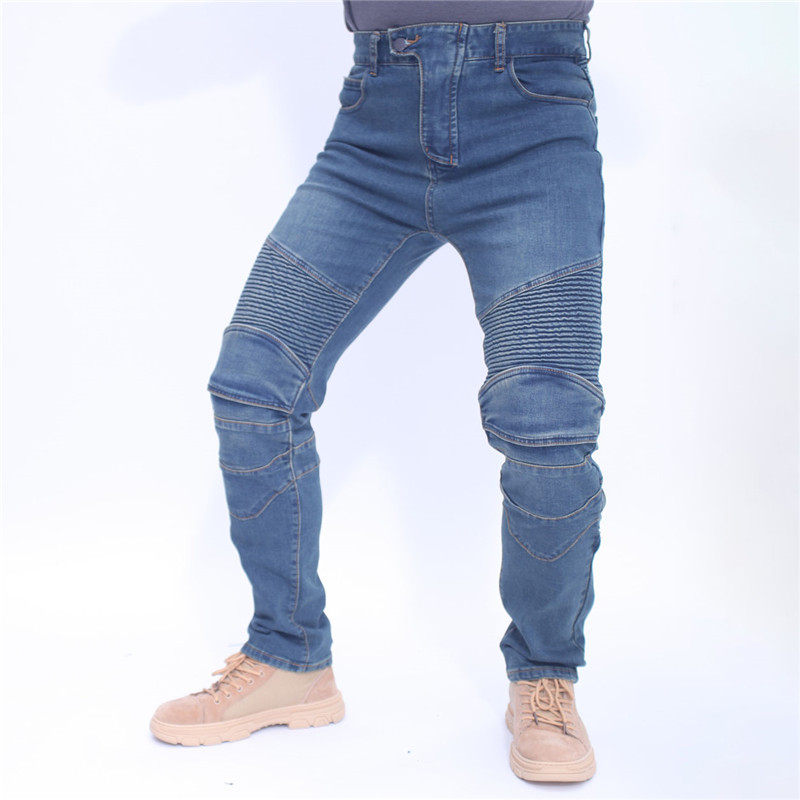 Männer Jeans Stickerei Motorra – Motorcycle Gear Testing Bewertung und Preis